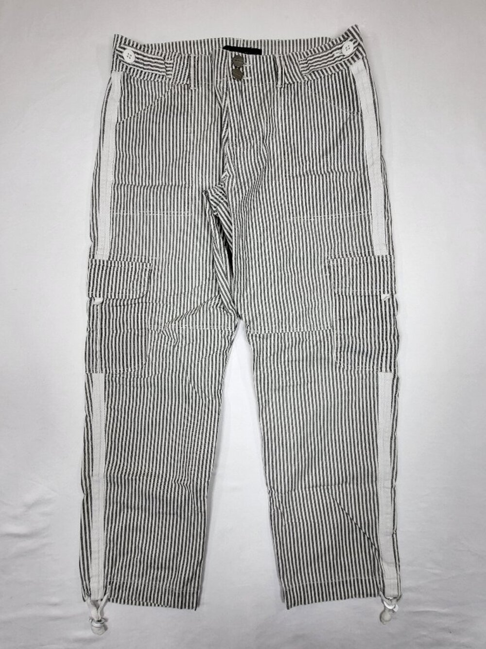Sanctuary x Anthropologie Striped Cargo Pants Cinch Hem Size 26